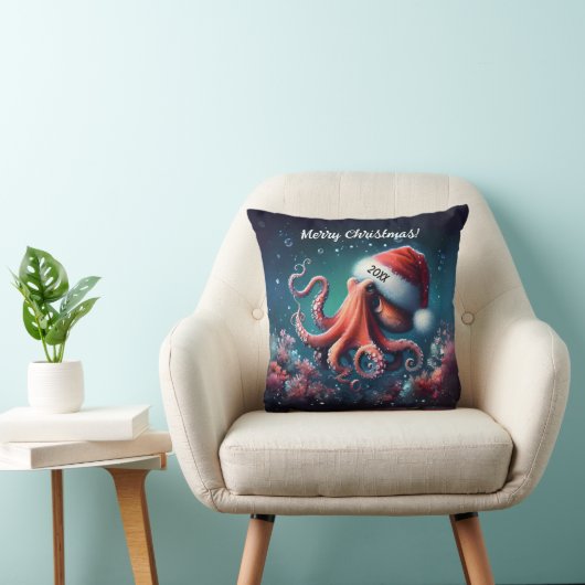 サンタハットの美しいタコ クッション (椅子)