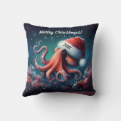 サンタハットの美しいタコ クッション (裏面)