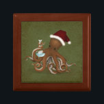 サンタハットのSteampunk Christmas Octopus科学者 ギフトボックス<br><div class="desc">ステームパンク楽しむクリスマス。このタコの化学者がサンタハットに乗って、あなたの治療の缶やギフトの容器に。</div>