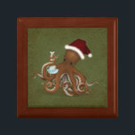 サンタハットのSteampunk Christmas Octopus科学者 ギフトボックス<br><div class="desc">ステームパンク楽しむクリスマス。このタコの化学者がサンタハットに乗って、あなたの治療の缶やギフトの容器に。</div>