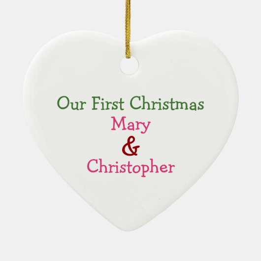 サンタハットをかぶるクリスマスピンクのフラミンゴ セラミックオーナメント (裏面)