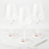 サンタハットをテーマにしたゴルファー・クリスマス ワイングラスタグ (セット)