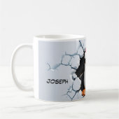 サンタハットを使ったかわいいペンギン3D コーヒーマグカップ (左)