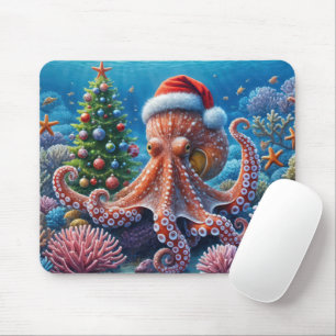 サンタハットを使ったクリスマスタコ マウスパッド