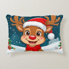 サンタハットを使ったマンガのトナカイ アクセントクッション