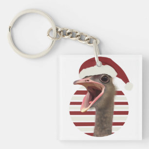 サンタハットを使った陽気なクリスマスダリッチ キーホルダー