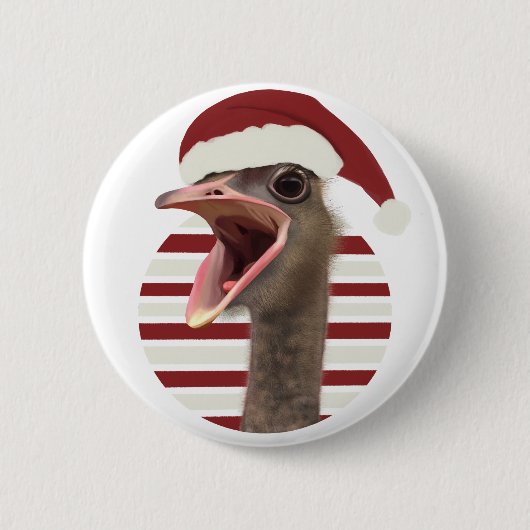 サンタハットを使った陽気なクリスマスダリッチ 缶バッジ (正面)