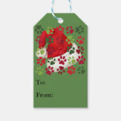 サンタハットを使用したクリスマスポープリント ギフトタグ (正面)