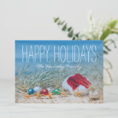 サンタハットを持つビーチのヒトデ5匹 シーズンカード (スタンド正面)