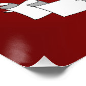 サンタハットを持つ可愛いアフリカ系アメリカ人ベビー ポスター (コーナー)