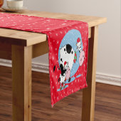 サンタハットを持つ国クリスマス牛 ショートテーブルランナー (インサイチュ)