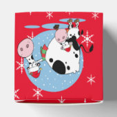 サンタハットを持つ国クリスマス牛 フェイバーボックス (上部)