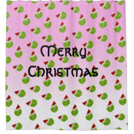 サンタハットを楽しめるクリスマステニスボール シャワーカーテン