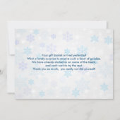 サンタハットを着たかわいいカワウソありがとう サンキューカード (裏面)