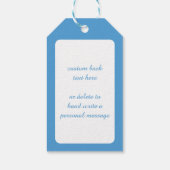 サンタハットを着たかわいいマンガのクリスマス猫 ギフトタグ (裏面)