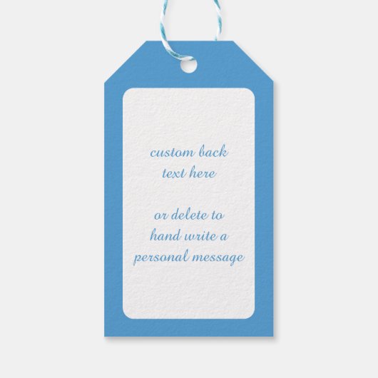 サンタハットを着たかわいいマンガのクリスマス猫 ギフトタグ (裏面)