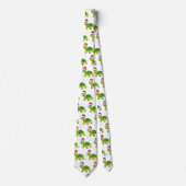 サンタハットを着たかわいい幸せ亀 ネクタイ (正面)