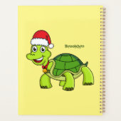 サンタハットを着たかわいい幸せ亀 プランナー手帳 (裏面)