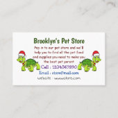 サンタハットを着たかわいい幸せ亀 名刺