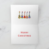 サンタハットを着たギター シーズンカード (内部)