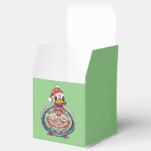 サンタハットを着たクリスマスの民間伝承アヒル フェイバーボックス (オープン)