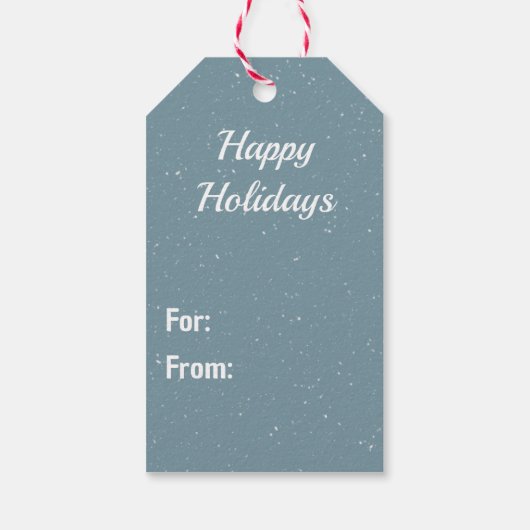 サンタハットを着たクリスマスの白猫 ギフトタグ (裏面)