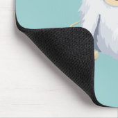 サンタハットを着たクリスマスイェティ人形 マウスパッド (コーナー)