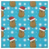 サンタハットを着たクリスマスジャガイモ ファブリック (見本)