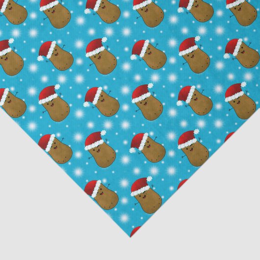 サンタハットを着たクリスマスジャガイモ 薄葉紙 (詳細)