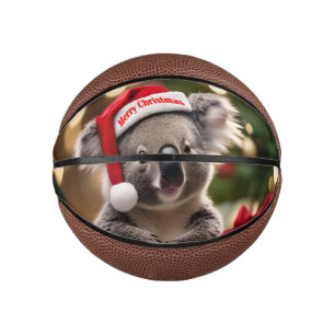 サンタハットを着たコアラ・ベア ミニバスケットボール