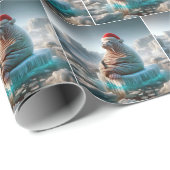 サンタハットを着たセイウチ ラッピングペーパー (ロールコーナー)