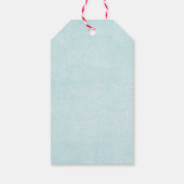 サンタハットを着たメリークリスマスハスキー犬 ギフトタグ (裏面)