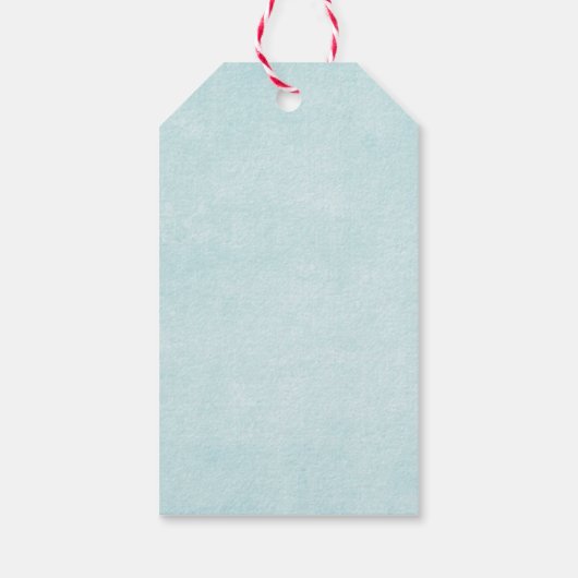 サンタハットを着たメリークリスマスハスキー犬 ギフトタグ (裏面)