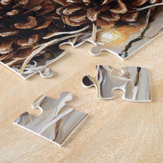 サンタハットを着たモルモット ジグソーパズル (側面)