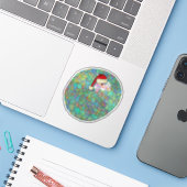 サンタハットを着た愛らしいパンゴリン シール (ノートパソコンとiPhone)