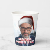 サンタハットを着る | オフィおもしろいスホリデーパーティー 紙コップ (裏面)