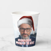 サンタハットを着る | オフィおもしろいスホリデーパーティー 紙コップ (正面)