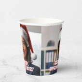 サンタハットを着る | オフィおもしろいスホリデーパーティー 紙コップ (右)