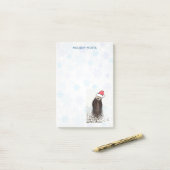 サンタハットを身に着けた可愛いオッター、メリークリスマス ポストイット (デスク上)