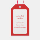 サンタハットを飾ったかわいいマンガのクリスマス猫 ギフトタグ (裏面)