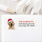 サンタハットイエローラブラドールレトリバー ラベル (インサイチュ)