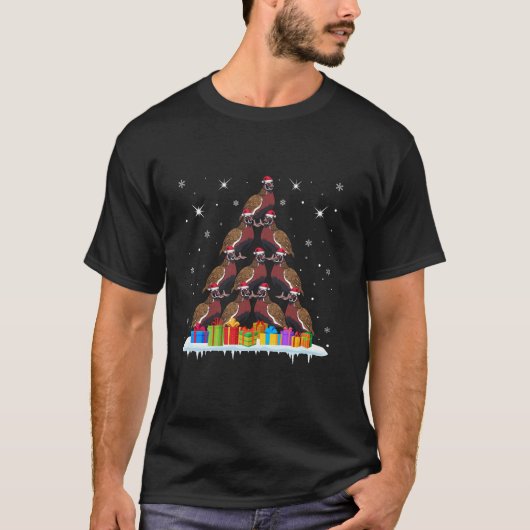 サンタハットウズルバードラバーラバーズメンズウィメンズキッズクリスチム Tシャツ (正面)