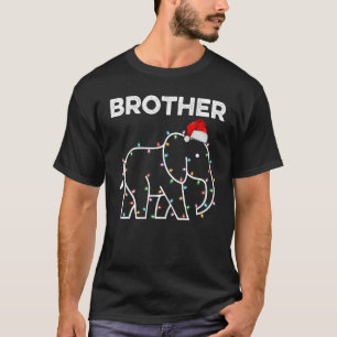 サンタハットエレファントクリスマスライツブラザーエレファントCh Tシャツ