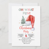 サンタハットオハイドーおもしろいクリスマスパーティー 招待状 (正面)
