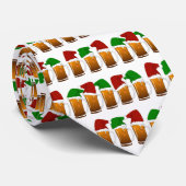 サンタハットオンビールマグクリスマス ネクタイ (ロール)
