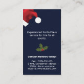 サンタハットカスタム写真テンプレートプロフェッショナルサンタ 名刺 (裏面)