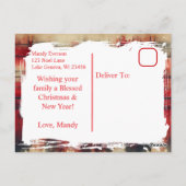 サンタハットカントリーフェスティバルのクリスマス ポストカード (裏面)