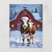 サンタハットカントリーフェスティバルのクリスマス ポストカード (正面)