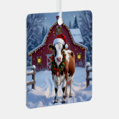 サンタハットカントリーフェスティバルのクリスマス メタルオーナメント (正面右)