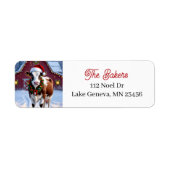 サンタハットカントリーフェスティバルのクリスマス ラベル (正面)